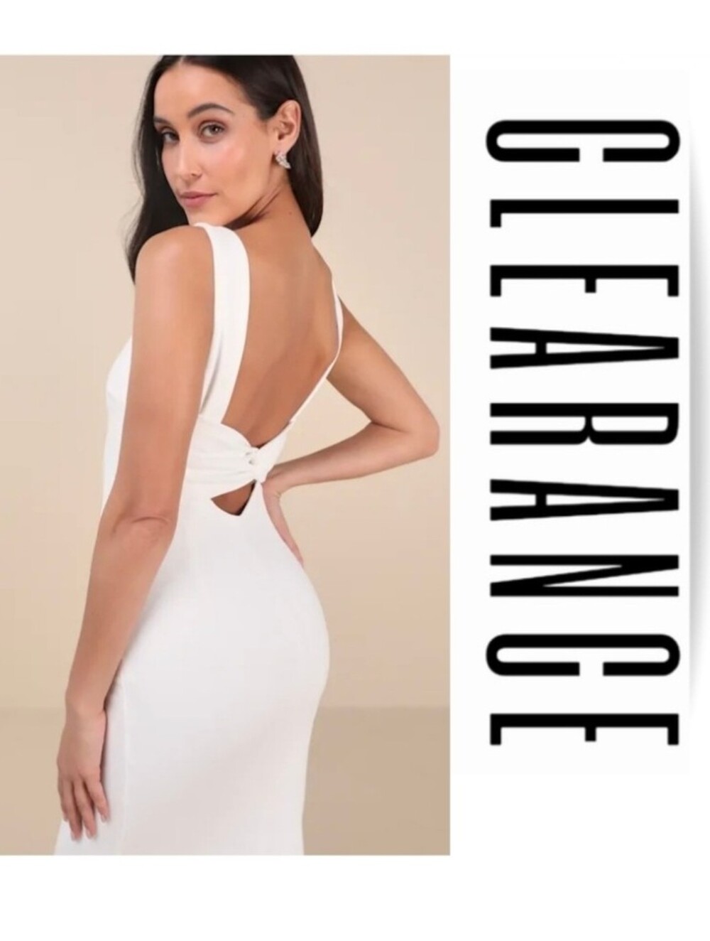 Lulus Love In Your Eyes Ivory Knotted Mermaid Maxi Dress